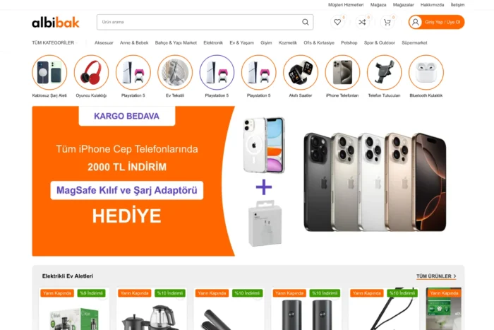 Albibak E-Ticaret Pazaryeri Sitesi Tasarımı