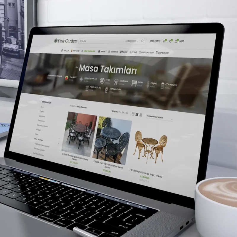 Cast Garden Bahçe Mobilyaları Sitesi Kategori Sayfası
