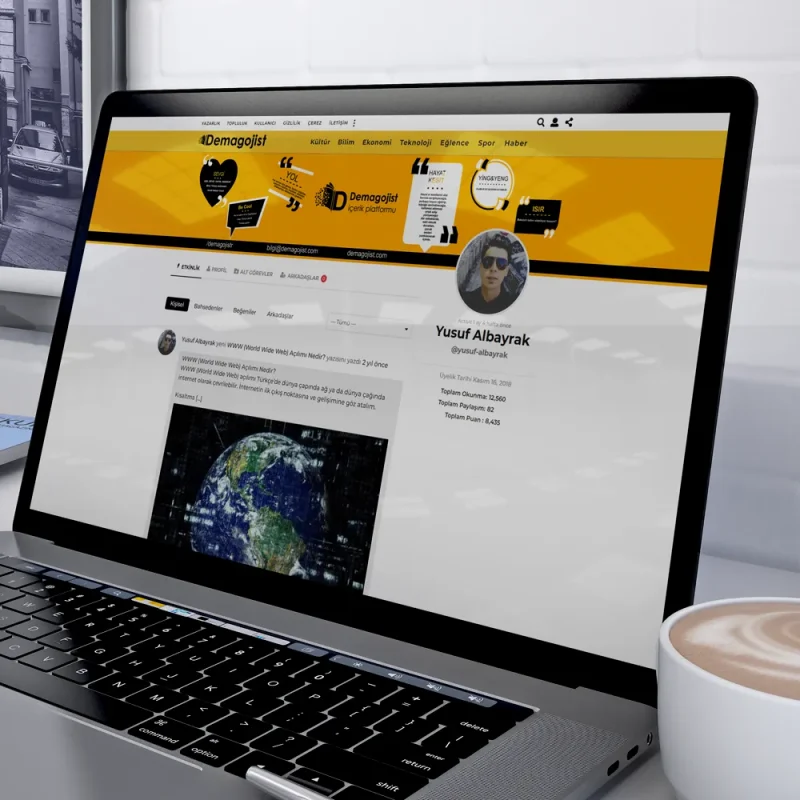 Demagojist Haber Sitesi Üye Paneli Tasarımı