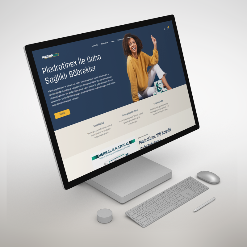 Piedratinex Takviye Gıda Web Sitesi Masaüstü