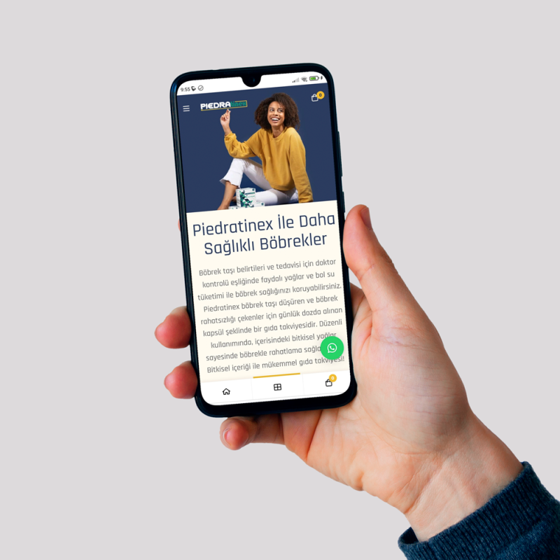 Piedratinex Takviye Gıda Web Sitesi Mobil