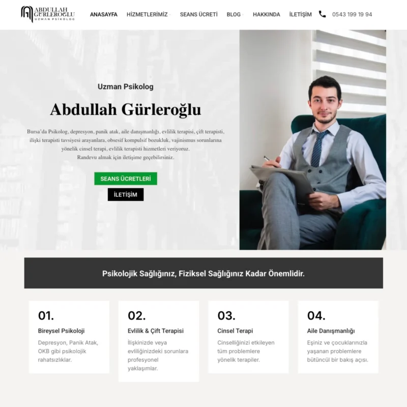 A. Gürleroğlu Psikolog Sitesi Anasayfa