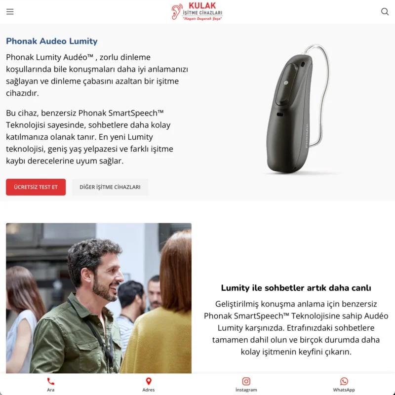 Adana Kulak İşitme Sitesi Ürün Sayfası