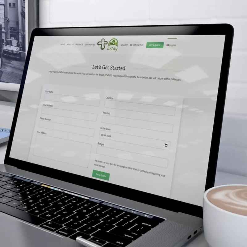 Alf Alfa Hay Web Site Contact Design Page