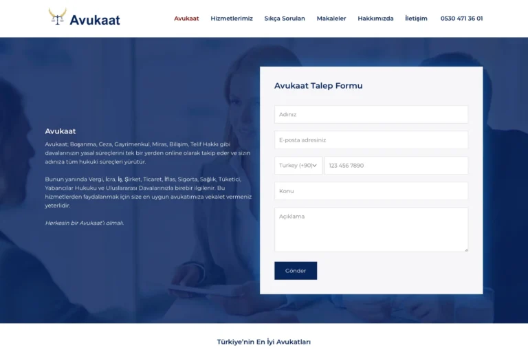 Avukaat Blog Sitesi Tasarımı