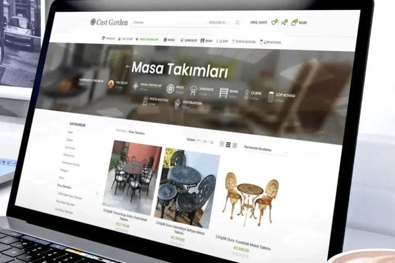Cast Garden Bahçe Mobilyaları Sitesi Tasarımı
