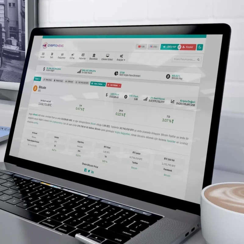 Cryptoneks Kripto Borsa Sitesi Anasayfa Tasarım