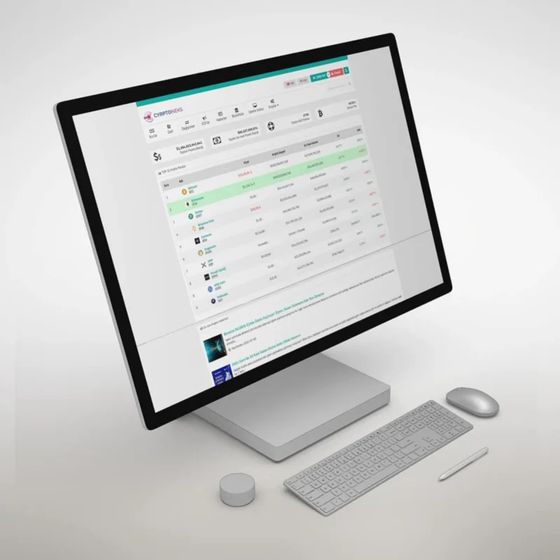 Cryptoneks Kripto Borsa Sitesi Masaüstü Tasarım