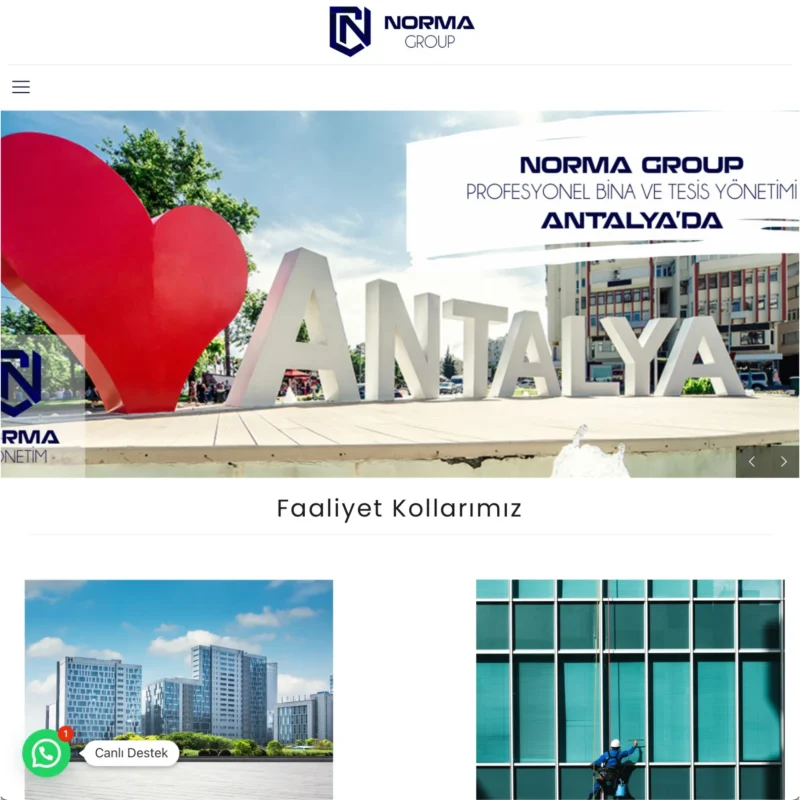 Norma Group Kurumsal Web Sitesi Ansayfa