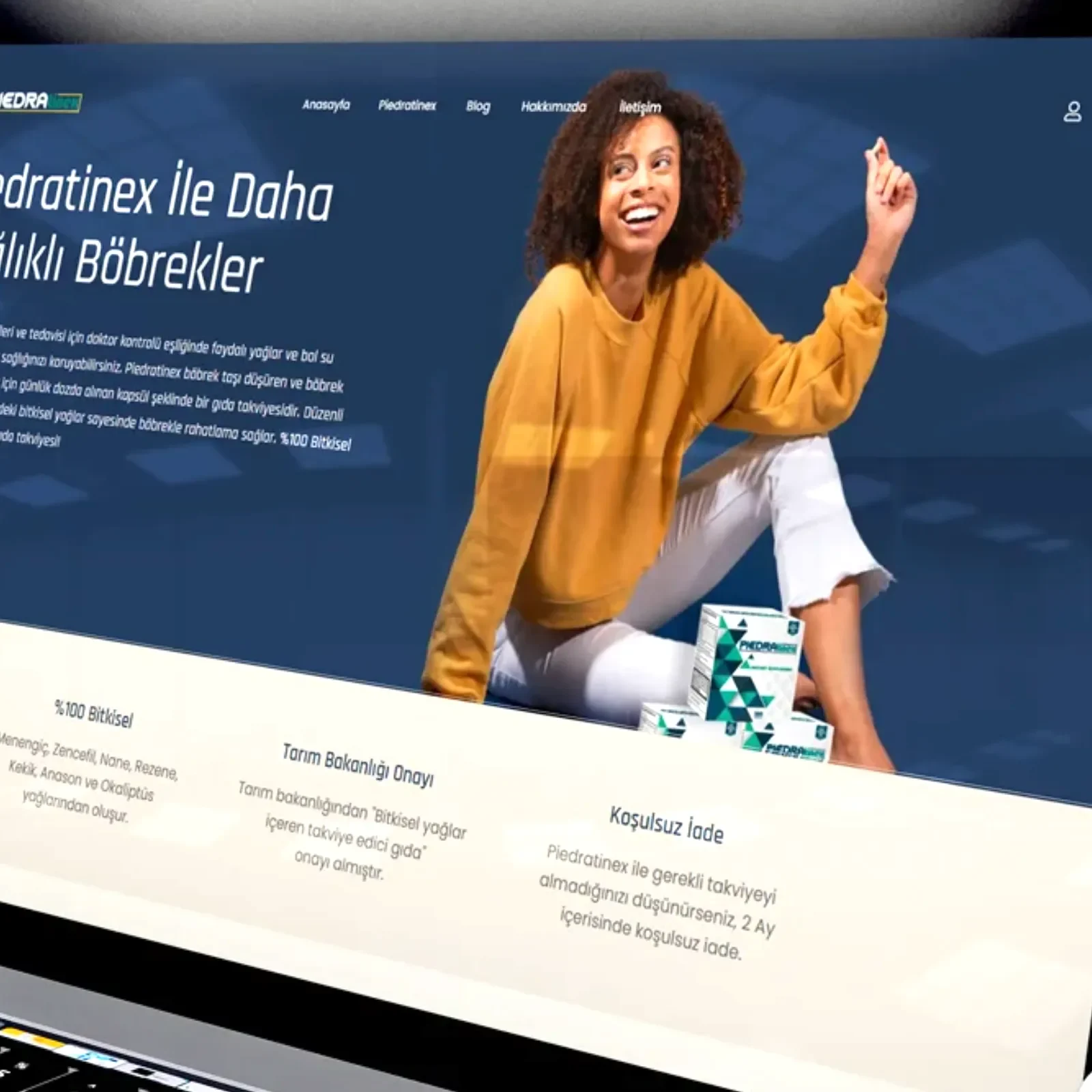 Piedratinex Takviye Gıda Web Sitesi Tasarımı