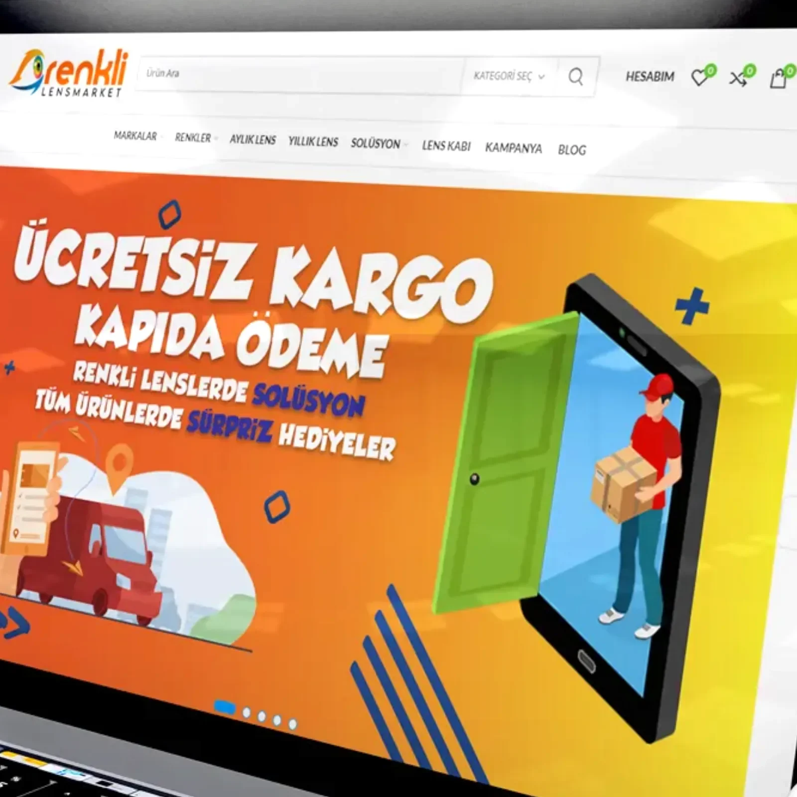 Renkli Lens Market Web Sitesi Tasarımı