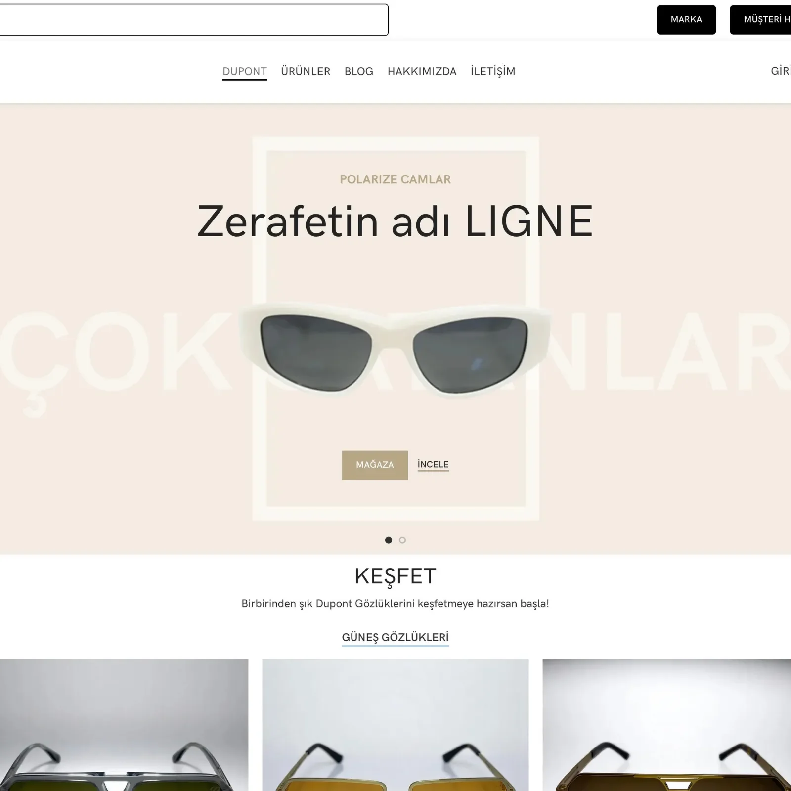 S.T. Dupont Gözlük Sitesi Tasarımı