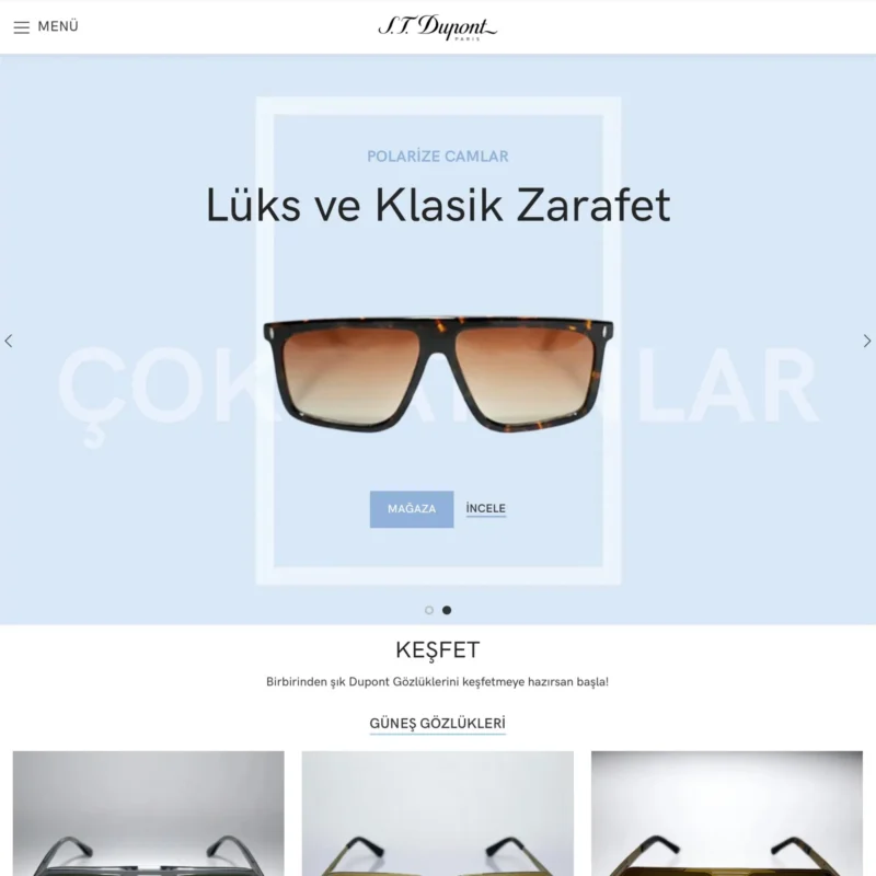 S.T. Dupont Gözlük Sitesi Anasayfa