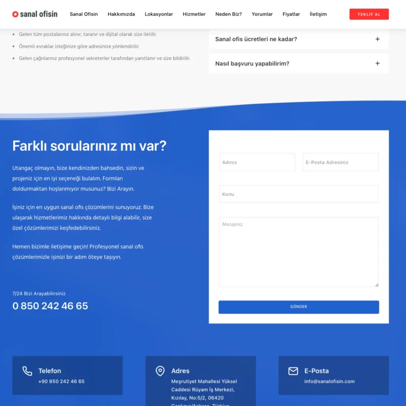 Sanal Ofisin - Kurumsal Web Sitesi - Anasayfa Tasarımı - 2 Sanal Ofisin Kurumsal Web Sitesi Anasayfa Tasarımı