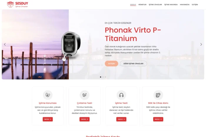 Sesduy İşitme Web Sitesi Tasarımı