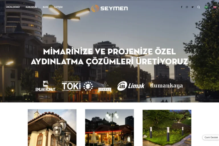 Seymen Aydınlatma Katalog Sitesi Tasarımı