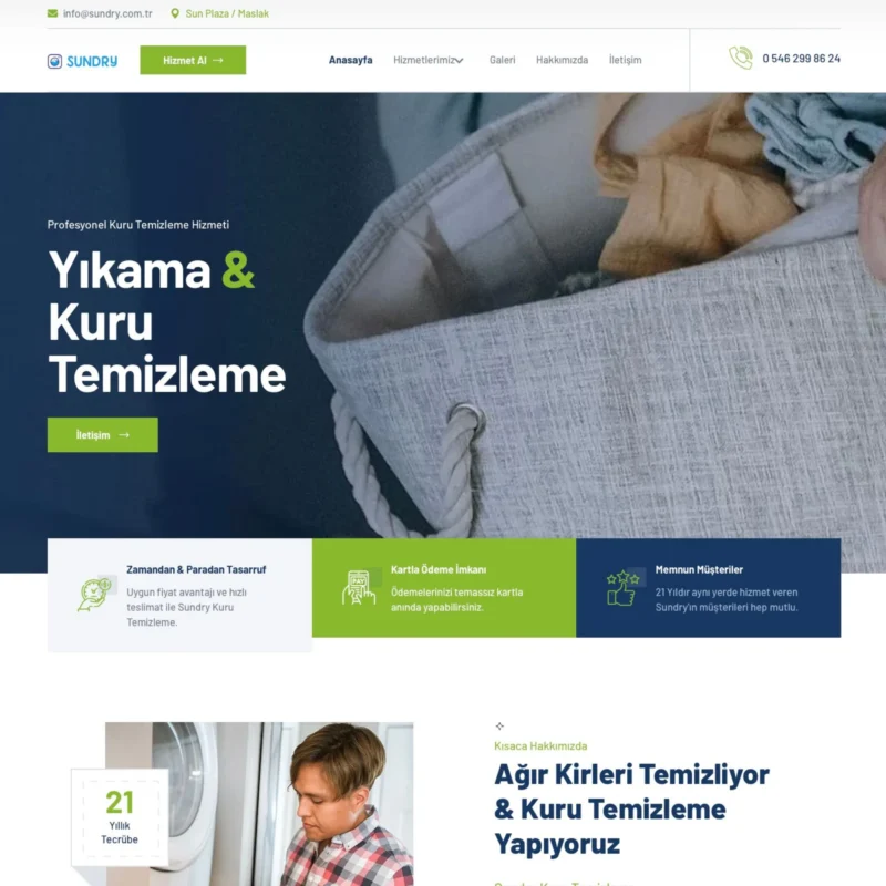 Sundry Kuru Temizleme Sitesi Anasayfa